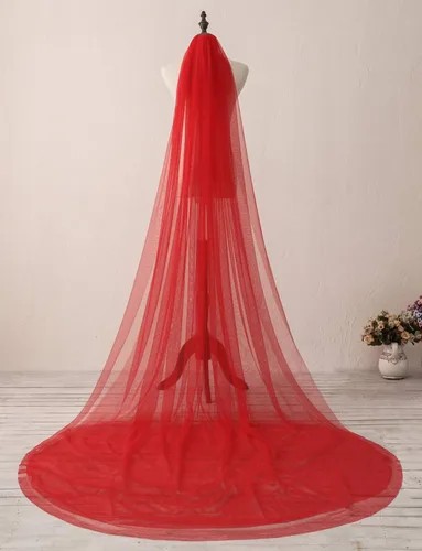 Vista 3 de EllieHouse Womens 2 Tier Cathedral Wedding Bridal Veil With Metal Comb E22