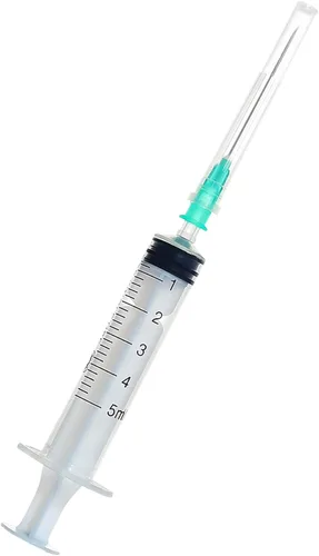 Vista 13 de Jeringa de 0.1 fl oz con aguja de 23G 1 pulgada, embalaje individual desechable (2 ML-23G-20PACK)