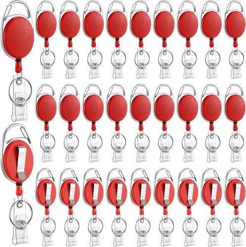 Vista 9 de Laumoi - 80 clips retráctiles para carretes de identificación Negro