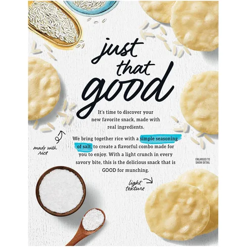 Vista 13 de Good Thins Galletas de arroz simplemente saladas sin gluten, 3.5 onzas (Paquete de 3)