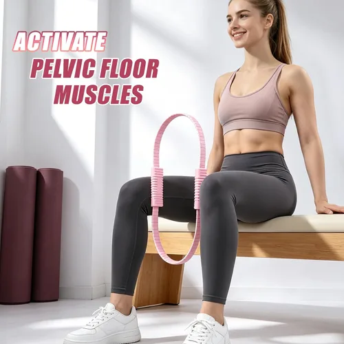 Vista 3 de ALongSong Kit de pilates para mujer, anillo de pilates de silicona de 13.7 pulgadas con 5 bandas de resistencia, 1 pelota de yoga, 1 bloque de yoga