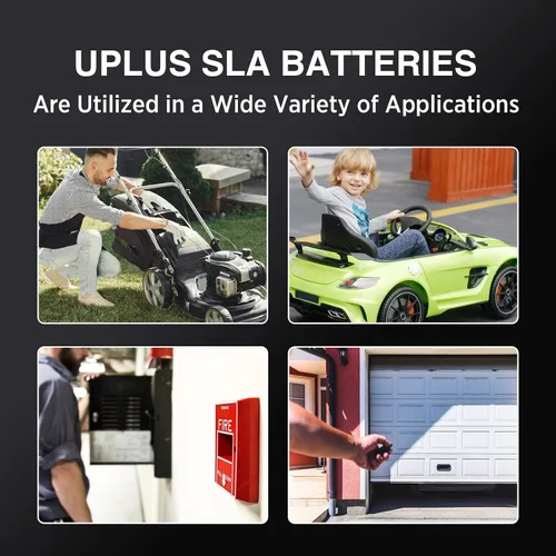 Vista 6 de Uplus - Batería recargable de plomo ácido sellada de 12 V 5 Ah - DJW12-5.0T reemplaza la batería de alarma doméstica compatible con terminales F1 F2