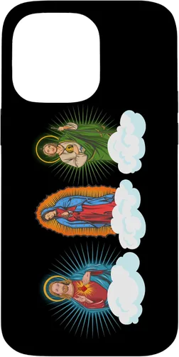 Vista 21 de Funda para iPhone 17 con diseño de Jesús, Virgen María y San Judas Tadeo in Clouds