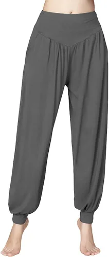 Vista 49 de Pantalones de algodón para mujer, elásticos, suaves, para yoga, deportes