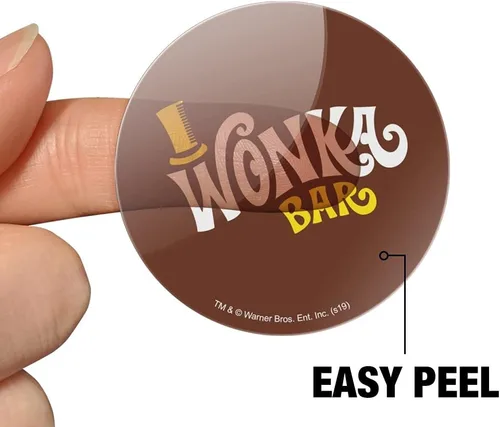 Vista 4 de Willy Wonka and The Chocolate Factory Wonka Bar Logo Planner Calendario Scrapbooking Craft Pegatinas