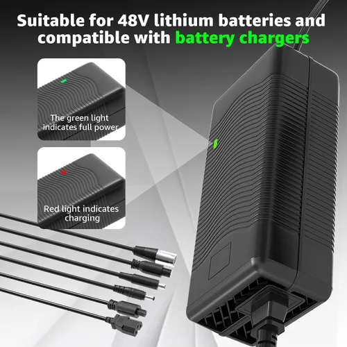 Vista 7 de Cargador eléctrico de la bici de 54.6V 2A para la batería de litio de 48V - enchufes 7 en 1