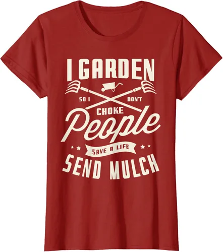 Vista 44 de I garden so I don't choke People save Life spend mulch T-Shirt, Negro