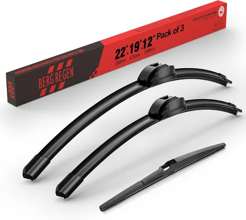 Vista 129 de BERG REGEN Escobillas limpiaparabrisas de 15"+15" con escobilla trasera de 13" - Juego de repuesto automotriz para Jeep Wrangler JK 2008 2009 2010