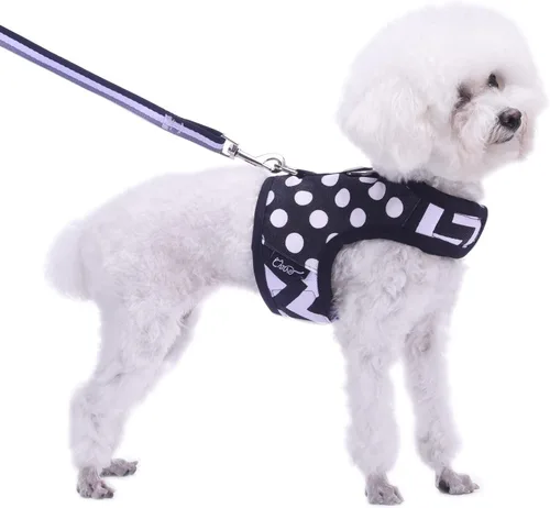 Vista 14 de Teacup - Juego de arnés y correa para perro pequeño para invierno, chaleco acolchado suave ajustable para taza de té, chihuahua, caniche, yorike