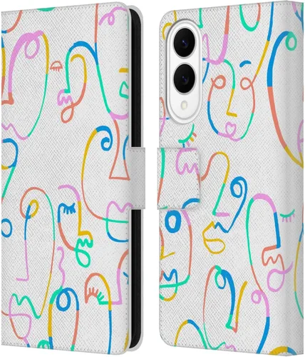 Vista 182 de Head Case Designs Officially Licensed Ninola Brushstrokes Multi Colorful Leather Wallet Case Compatible with Samsung Galaxy A07 4G