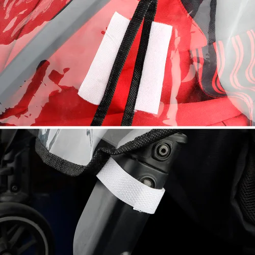 Vista 6 de Funda transparente para cochecito de bebé, universal, impermeable, protector contra el viento, nieve, polvo, con ventilación transpirable