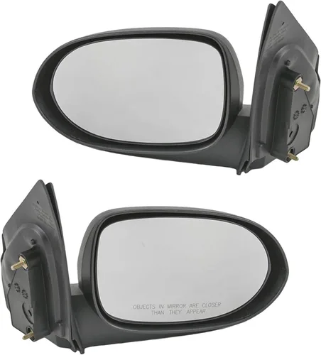 Vista 168 de TRQ Conjunto de 2 piezas de espejo lateral para conductor y pasajero, ajuste eléctrico, sin calefacción, sin memoria, color negro, compatible