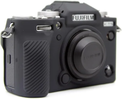 Vista 3 de Rieibi Fuji XT5 X-T5 - Funda protectora de silicona suave para cámara Fujifilm XT5 X-T5, funda ligera para cámara Fuji X-T5, color negro