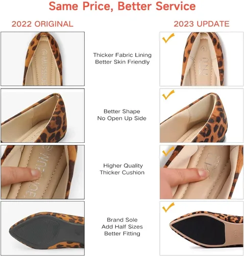 Vista 7 de MUSSHOE - Zapatos planos para mujer, de punto de malla, cómodos, con plantilla de espuma viscoelástica, sin cordones y de punta aguda