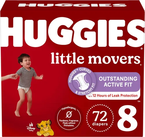 Vista 27 de Pañales Huggies tamaño 3, Little Movers para bebés, talla 3 (16-28 libras), 25 unidades, el empaque puede variar