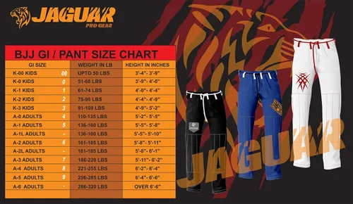 Vista 5 de Jaguar PRO Gear Pantalones de Jiu-Jitsu de peso ligero, lona de algodón de 10 onzas para Jiu Jitsu brasileño