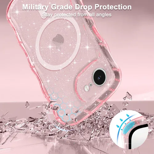 Vista 221 de Pepmune Funda magnética para iPhone 17 Pro Max, color rosa