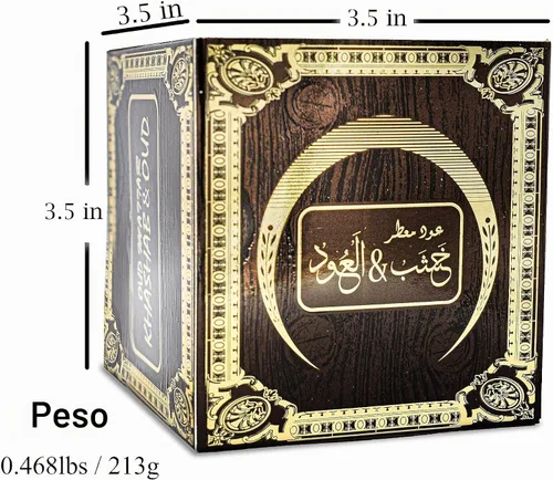 Vista 7 de ARABIYAT Chips de carbón de incienso de madera Oud - Madera de agar Oudh Bakhoor Muattar Palitos de Oud árabe Inciensos Aromaticos para La