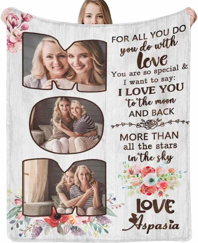 Vista 22 de Manta personalizada con imagen hecha en Estados Unidos, mantas personalizadas con fotos, nombres, manta suave personalizada con imagen personalizada