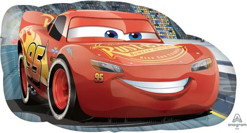 Vista 2 de Amscan 3537001 Globo "Super/Shape Lightning McQueen