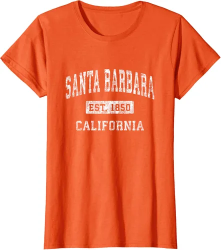 Vista 50 de Camiseta deportiva clásica de Santa Bárbara California CA, Negro, S