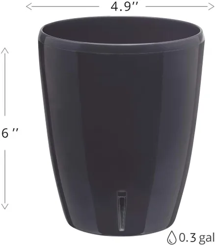 Vista 2 de Santino Macetas de 4.9 Pulgadas ORCHIDEA de Riego Automático para Orquídeas en Grafito - Maceta Decorativa para Sembrar con Excelente Aireación