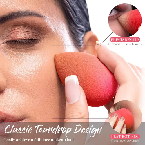 Vista 3 de BEAKEY Set de 5 esponjas de maquillaje y BEAKEY 12 piezas de esponjas triangulares en polvo