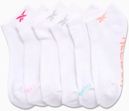 Vista 4 de Reebok Women's Athletic Socks - Performance Cushioned Low Cut Socks (6 Pack)