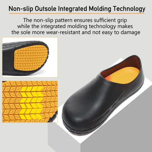Vista 3 de JSWEI Zapatos de chef para hombre Profesional resistente al aceite al agua Zapatos de chef de enfermería antideslizantes, zapatos de trabajo
