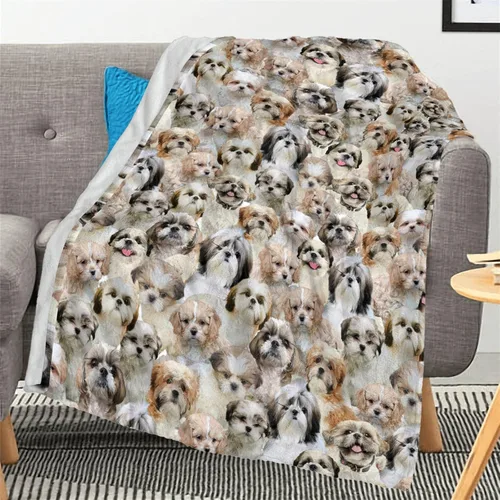 Vista 13 de Airedale - Manta de regalo para perro, linda manta de franela estampada para cama, sofá, sofá