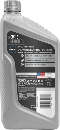 Vista 199 de Valvoline SynPower Full aceite sintético para motor, 1 Cuarto de galón, Ambar