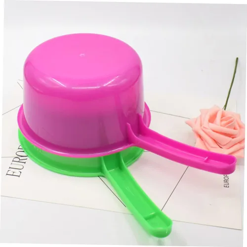 Vista 3 de SHOWERORO Cucharón de agua de plástico con mango largo para baño de cocina y riego de plantas, cuchara versátil para uso doméstico