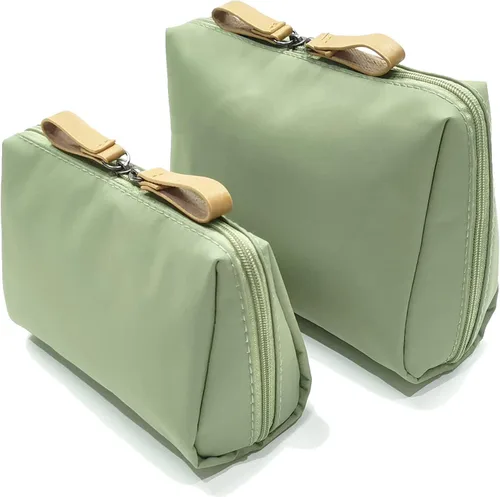 Vista 8 de Pequeña bolsa de maquillaje para bolso, bolsa de maquillaje, pequeña bolsa de cosméticos, mini bolso portátil para mujeres y niñas, Negro