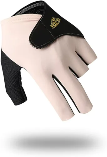 Vista 7 de Guantes de billar transpirables, secado rápido, transpirables, mano izquierda, 5 dedos, doble costura duradera, ajuste envolvente ajustable, guantes