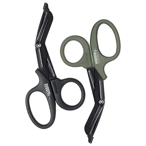 Vista 7 de Madison Supply Tijeras de enfermera de acero inoxidable de alta calidad de 7.5 pulgadas - Cuchillas revestidas antiadherentes Tijeras médicas
