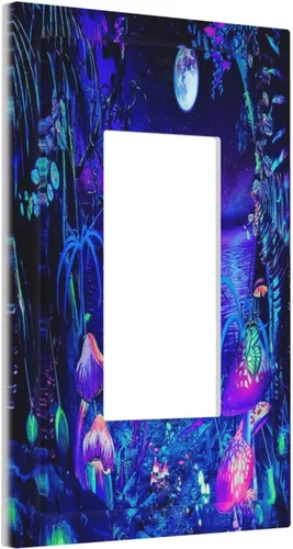 Vista 247 de Pintura al óleo de flores abstractas de 1 cuadrilla de interruptor de luz dúplex individual cubierta de salida placa de pared decorativa Placa