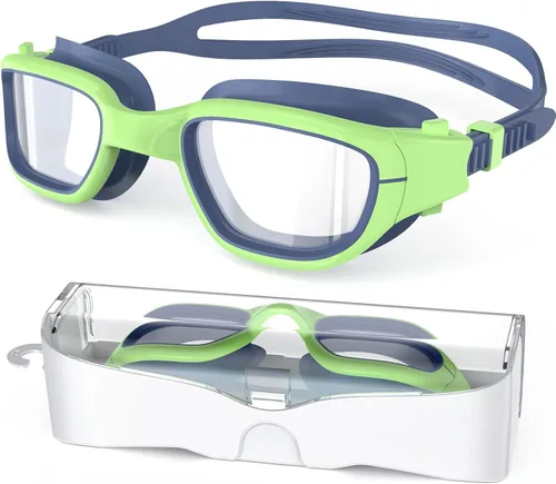 Vista 21 de Gafas de natación para niños, gafas de natación para niños de 6 a 14 años, gafas de piscina con protección UV antivaho para niños y niñas