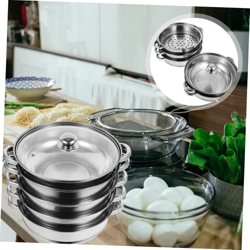 Vista 6 de Angoily Comida de verduras asiáticas olla grande olla de sopa grande ollas ollas juegos de ollas para cocinar accesorios de cocina olla
