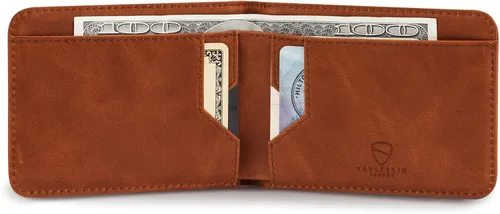 Vista 4 de Vaultskin MANHATTAN - Cartera plegable minimalista delgada y tarjetero de crédito con bloqueo RFID e ideal para bolsillo frontal