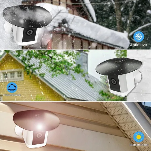 Vista 2 de HOLACA Cubierta de cámara con sombra de lluvia solar para cámara Spotlight Plus, funda protectora para protección contra rayos UV resistente, fácil