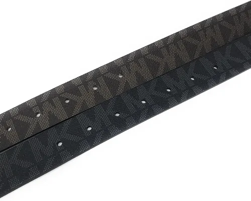 Vista 6 de Michael Kors Womens Rectangle Buckle Reversible Mk Logo Belt