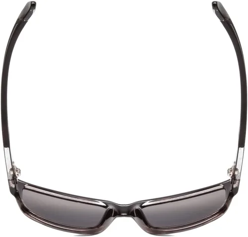 Vista 5 de Coyote Bluefin - Gafas de sol polarizadas unisex, color negro brillante, gris y azul, 2.165 in, Marco gris a rayas negras brillante/lente azul espejo