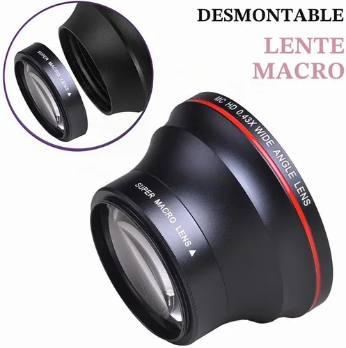 Vista 4 de Tectra 52MM 0.43x Lente Profesional de Gran Angular HD (Porción Macro) para Cámaras Nikon DSLR D3300 D3200 D3100 D5500 D5300 D5200 D5100 D7100 D7000