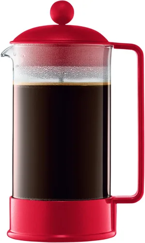 Vista 8 de Bodum 12oz Brazil French Press Coffee Maker, High-Heat Borosilicate Glass, Black - Made in Portugal Negro
