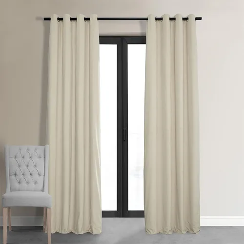 Vista 21 de Half Price Drapes VPCH-110602-84-GRBO cortinas oscurecedoras de ojales terciopelo