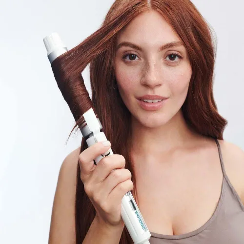 Vista 7 de BIO Ionic StyleWinder Professional Rotating Curling Iron - Ceramic Curling Iron, 1 Hour Automatic Shut-Off, 440 °F Temperature Control Curling Wand