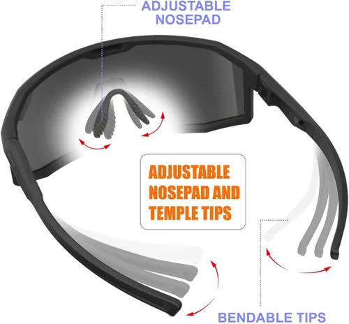Vista 6 de Eazyrun Gafas de sol polarizadas deportivas para niños de 8 a 12 años, lentes para béisbol, softbol, ciclismo, protección UV para niños y niñas