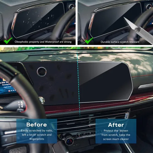 Vista 5 de INTGET 2 protectores de pantalla para Chevy Traverse 2024 2025 2026 Accesorios LT/Z71/High Country/RS vidrio templado para pantalla táctil de 17.7