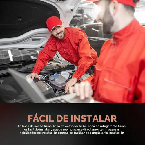 Vista 3 de Kit completo de línea de aceite y refrigerante Turbo para EcoTec de 1.4 L - Compatible con Chevy Cruze/Sonic/Trax y Buick Encore (2011-2021)