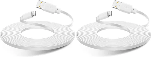 Vista 6 de Cable de extensión de alimentación USB C de 30 pies para cámara de seguridad WYZE Duo Cam Pan 2025 Cable de carga plano de 29.5 ft de largo